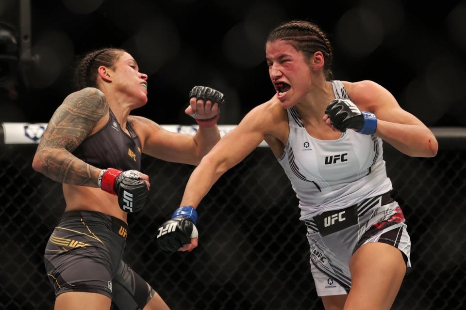 Julianna Pena (right) dethroned Amanda Nunes in December (Getty Images)