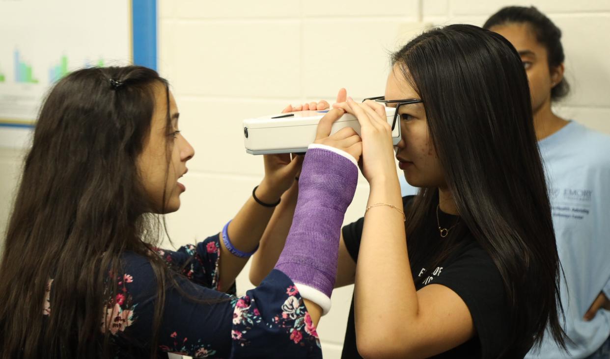 Volunteers provide free vision services during a Remote Area Medical clinic held at Jefferson County High School Sept. 23 - 24.