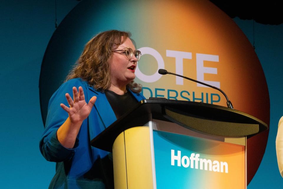 Sarah Hoffman, the former Alberta health minister, charged that Nenshi wasn't being clear enough on policy positions. Fellow candidates would soon repeat that accusation.