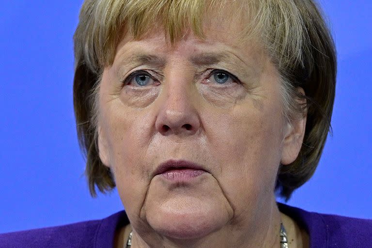 Angela Merkel, durante la conferencia de prensa en la que anunci&#xf3; las medidas para contener la cuarta ola de Covid