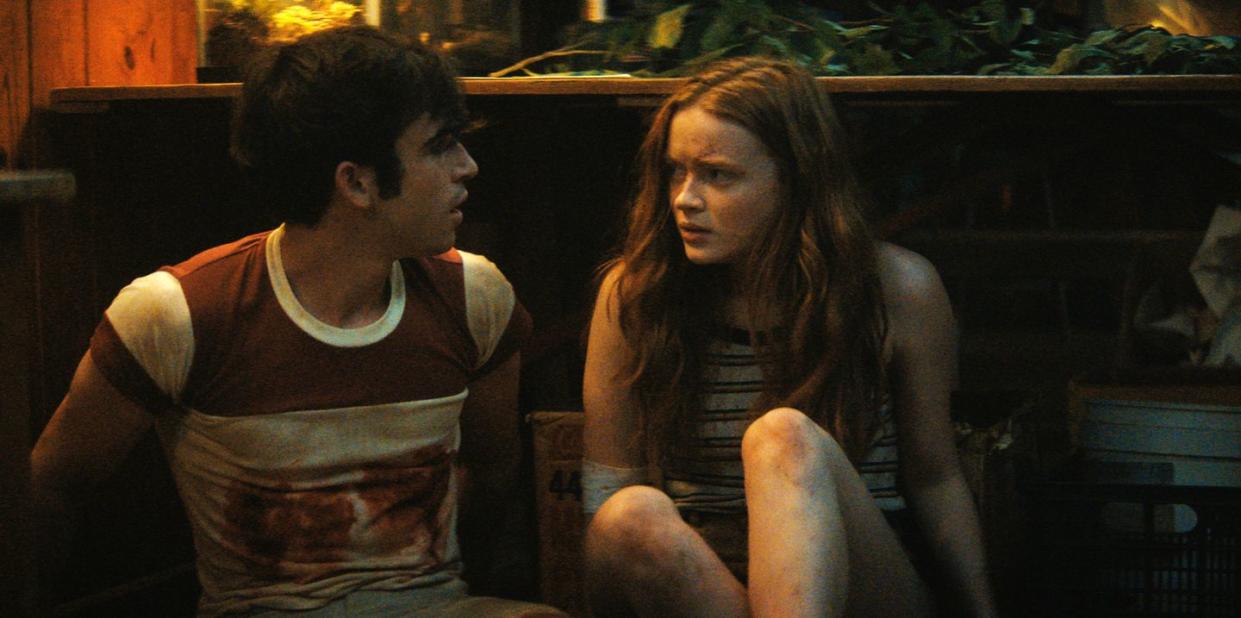 ted sutherland, sadie sink, fear street part 2 1978