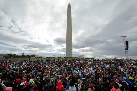 Thousands of people gather for the annual March for Life rally in Washington, DC, U.S. January 27, 2017. REUTERS/Yuri Gripas