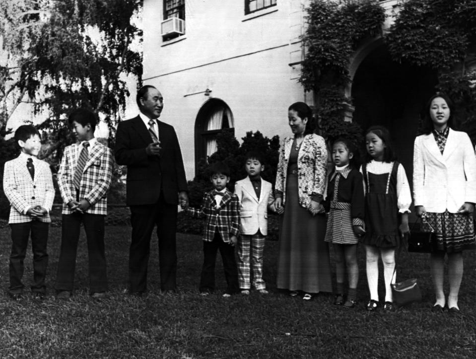 Sun Myung Moon's family in the 1970s.