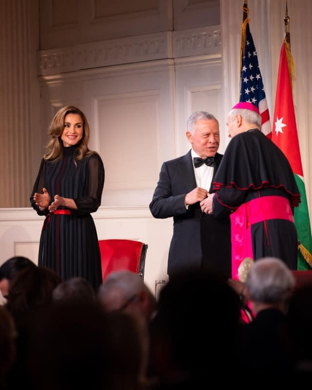 Los reyes de Jordania reciben un premio en Nueva York
