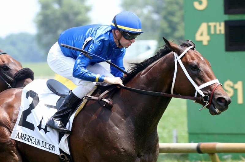 Wadsworth, seen winning the American Derby, is favorite in Sunday's Dueling Grounds Derby Preview at Ellis Park. Coady Photography, courtesy of Ellis Park