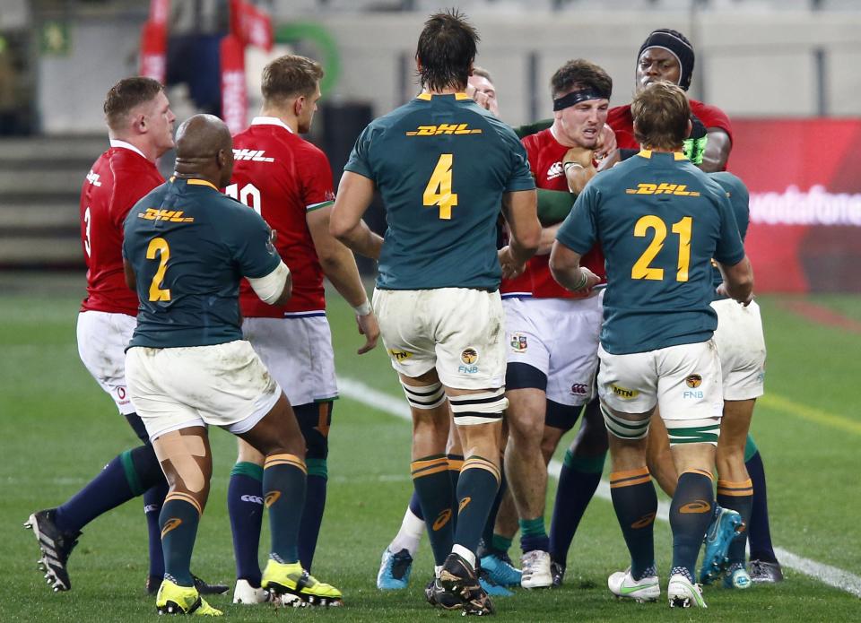 The Lions and South Africa fought out a stormy second Test (Steve Haag/PA) (PA Wire)