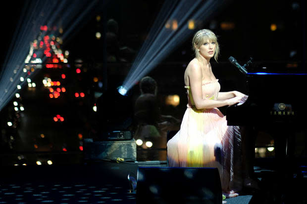 <p> Taylor Swift performs during the TIME 100 Gala 2019 Dinner at Jazz at Lincoln Center on April 23, 2019, in New York City. It was her first performance of her "Lover" era.</p><p>Dimitrios Kambouris/Getty Images for TIME</p>