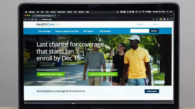 The healthcare.gov website