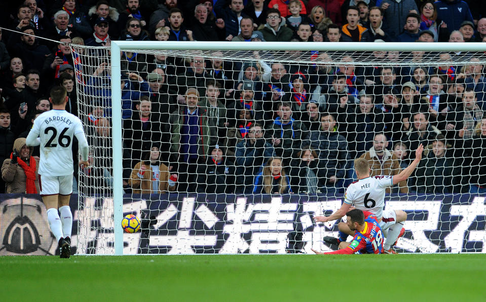 Ben Mee got there just ahead of James McArthur to ensure Burnley remained just one behind