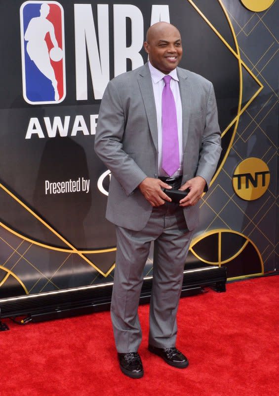 Charles Barkley attends the 3rd annual NBA Awards at Barker Hangar in Santa Monica, Calif., on June 24, 2019. The former NBA player turns 61 on February 20. File Photo by Jim Ruymen/UPI