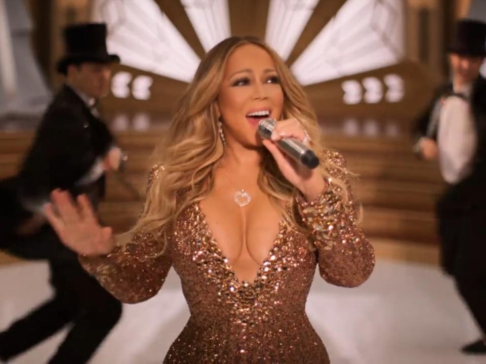 Mariah Carey sings in her Apple TV+ Christmas Special ‘Mariah Carey: The Magic Continues' (Apple TV)