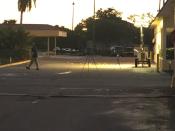 <p>Police laying markers on the site of a deadly shooting at Club Blu in Fort Myers, Fla. on July 23, 2016. (Andrew N. Ruiz/WPTV via Twitter)</p>