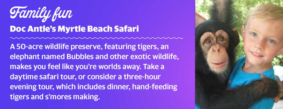Doc Antle’s Myrtle Beach Safari features wild animals from Asia ands Africa.