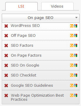 Wordpress SEO using LSI - Search Engine Optimization on a Wordpress site