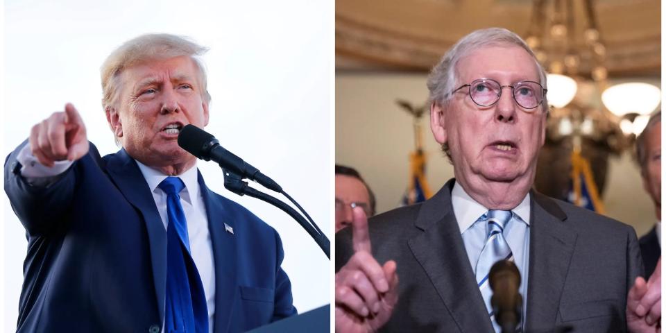 Former President Donald Trump, Senate Minority Leader Mitch McConnell.