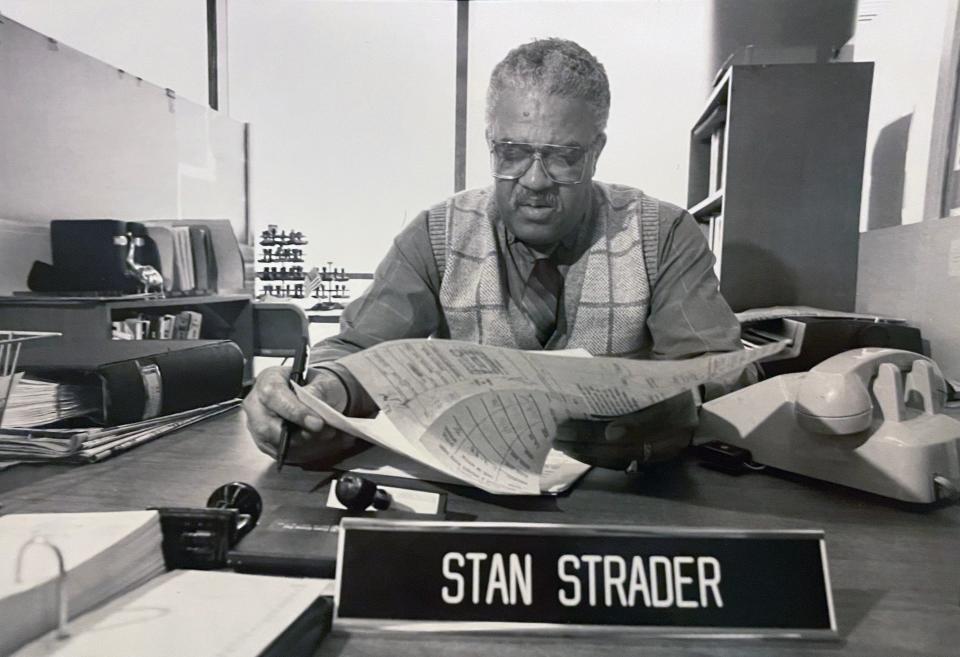 Stanley Strader at work in January 1988.