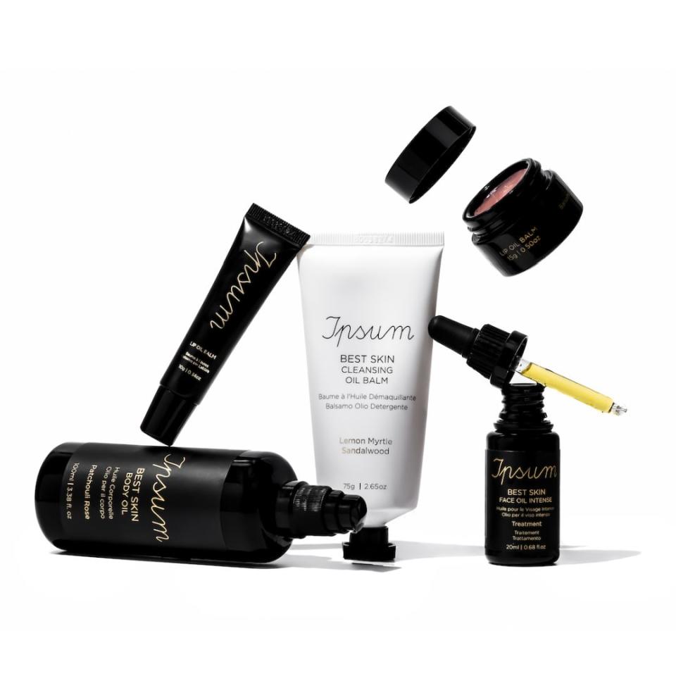 A selection of products from the Ipsum Skincare range