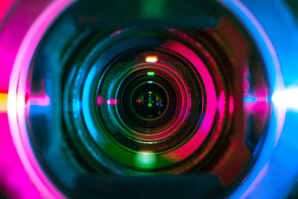 A video camera lens.