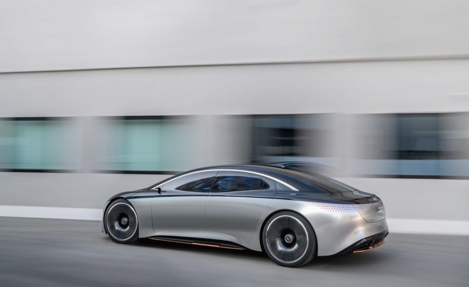 View Photos of the Mercedes-Benz Vision EQS Concept