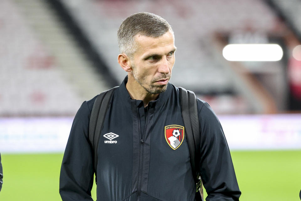 BOURNEMOUTH, ENGLAND - NOVEMBER 08: Interim Head Coach Gary O'Neil of Bournemouth before the Carabao Cup Third Round match between AFC Bournemouth and Everton at Vitality Stadium on November 08, 2022 in Bournemouth, England. (Photo by Robin Jones - AFC Bournemouth/AFC Bournemouth via Getty Images)