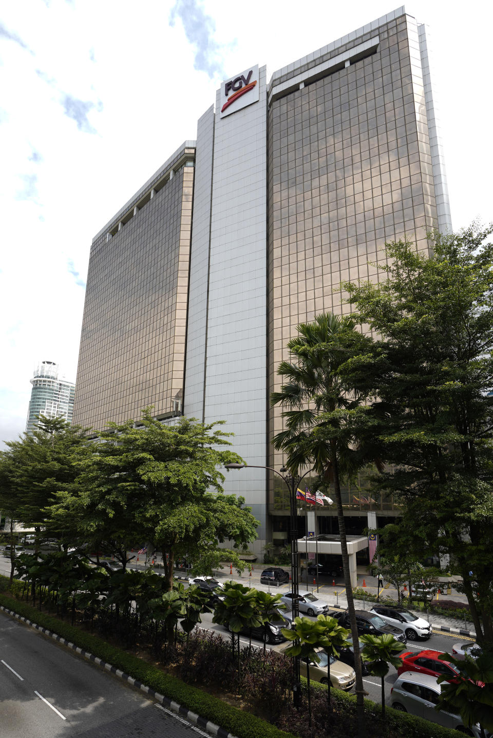 The building of FGV Holdings Berhad, one of Malaysia's largest palm oil companies, stands in Kuala Lumpur, Thursday, Oct. 1, 2020. Malaysian palm oil producer FGV Holdings Berhad vowed Thursday to “clear its name” after the U.S. banned imports of its palm oil over allegations of forced labor and other abuses. (AP Photo/Vincent Thian)