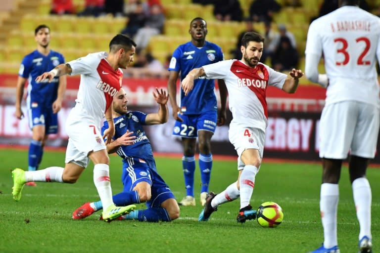 Fabregas was at fault for Strasbourg's third goal as Monaco were thrashed 5-1