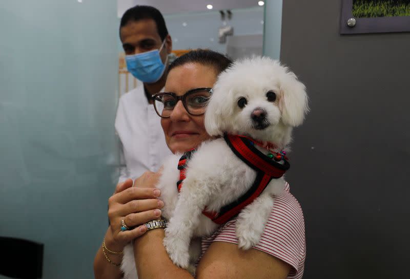 Veterinary clinic encourages people not to abandon their pets, amid concerns about the spread of the coronavirus disease (COVID-19), in Cairo