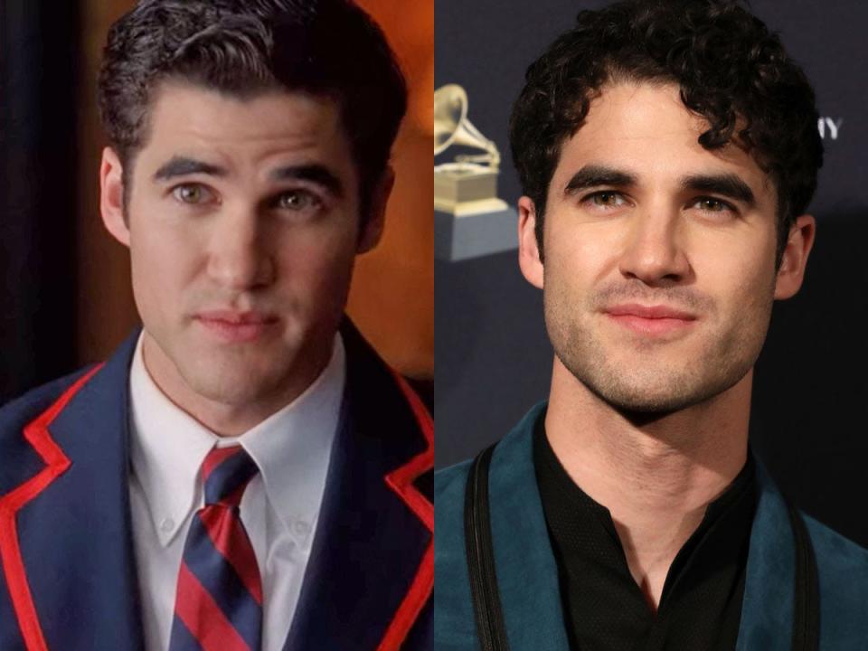 glee then and now darren criss blaine