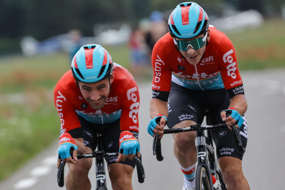 Lotto Dstny teammates  Victor Campenaerts and Jasper De Buyst attacked for a short-lived early breakaway