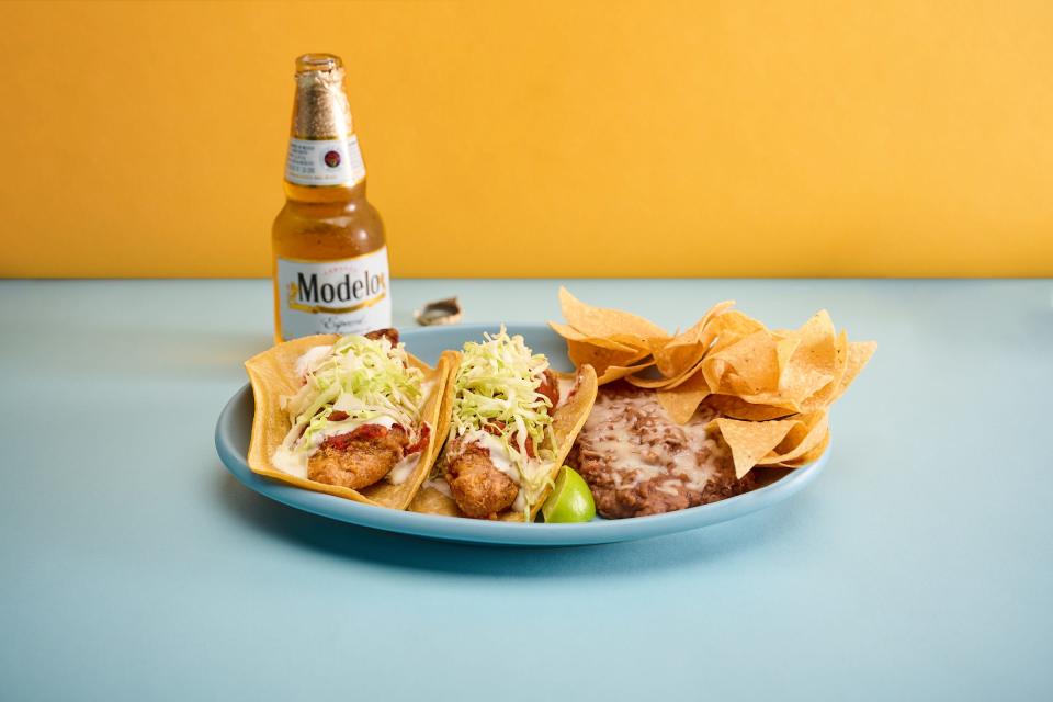 A fish taco plate at Rubio's Coastal Grill.