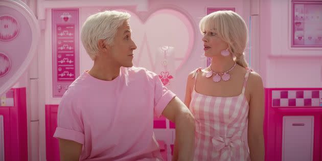 Ryan Gosling and Margot Robbie as Ken and Barbie