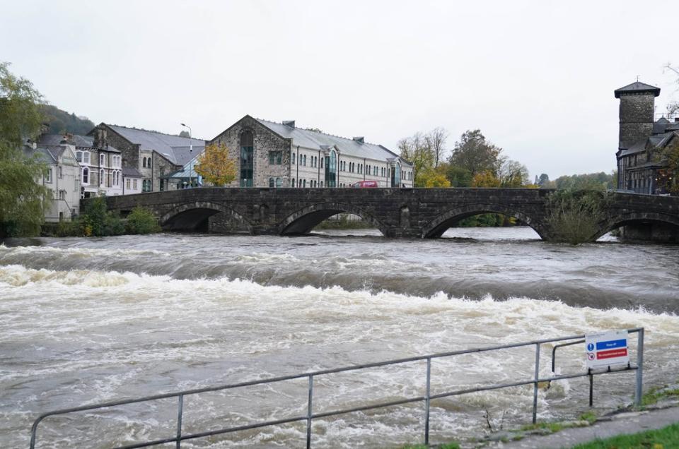 A Met Office amber warning was in place for Kendal (Owen Humphreys/PA) (PA Wire)