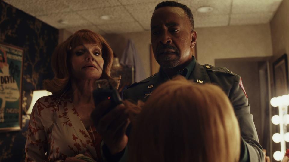 ellen barkin and tim meadows in episode 6 of poker face