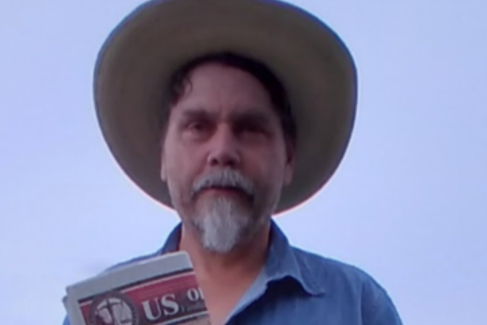 Darrell McClanahan, pictured, will remain on the Missouri primary ballot after the GOP sued to remove him when they discovered photos of him doing a Nazi salute (Darrell McClanahan)
