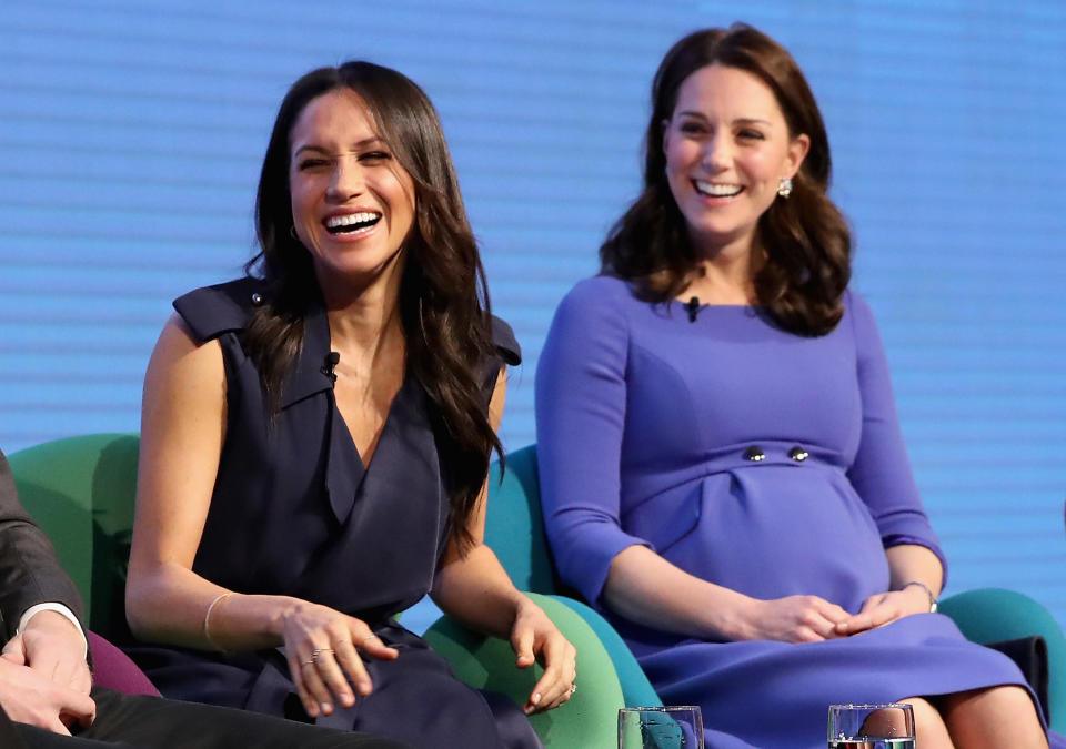 Does the royal family treat Meghan Markle differently than Kate Middleton? (Photo: Getty Images)