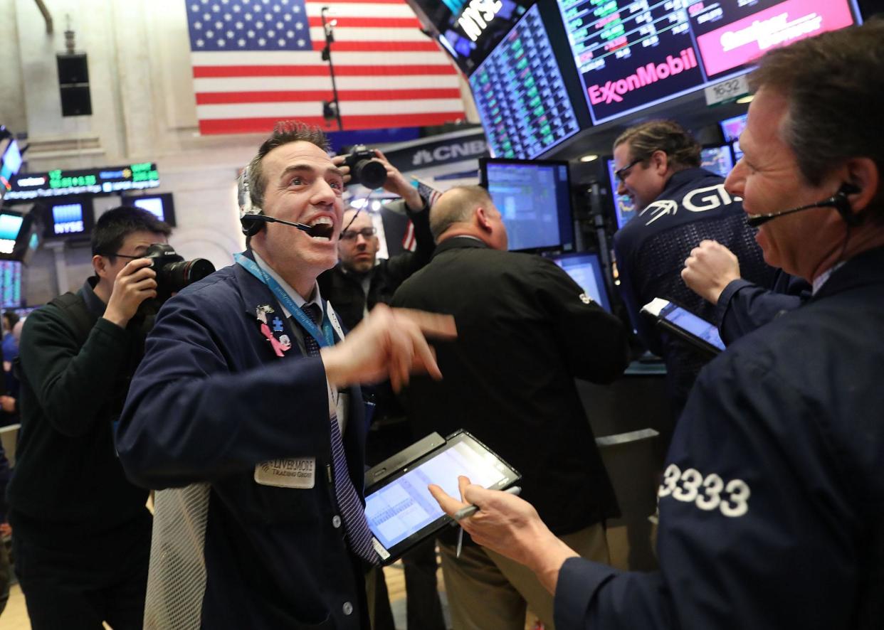 Traders work on the floor of the New York Stock Exchange (NYSE) on February 6, 2018 in New York City: Spencer Platt/Getty Images