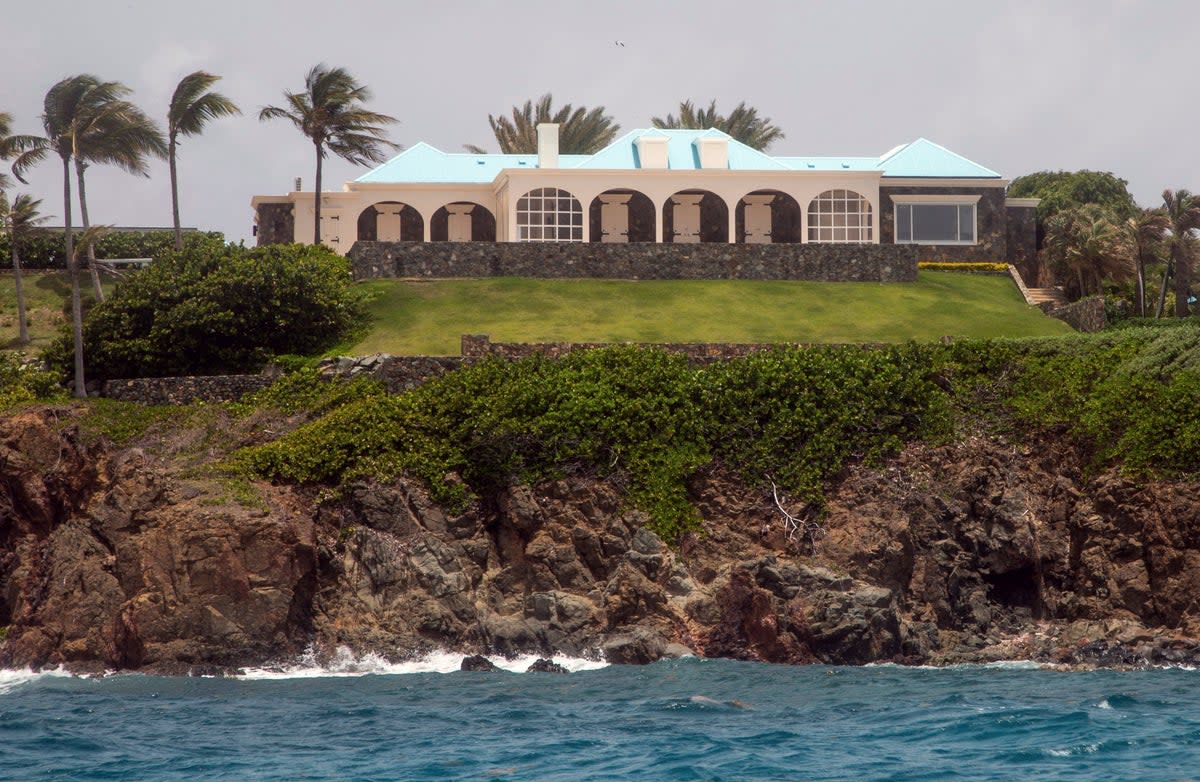 This July 9, 2019 photo shows Jeffery Epstein's estate on Little Saint James Island in the U. S. Virgin Islands (Copyright 2019 The Associated Press. All rights reserved)