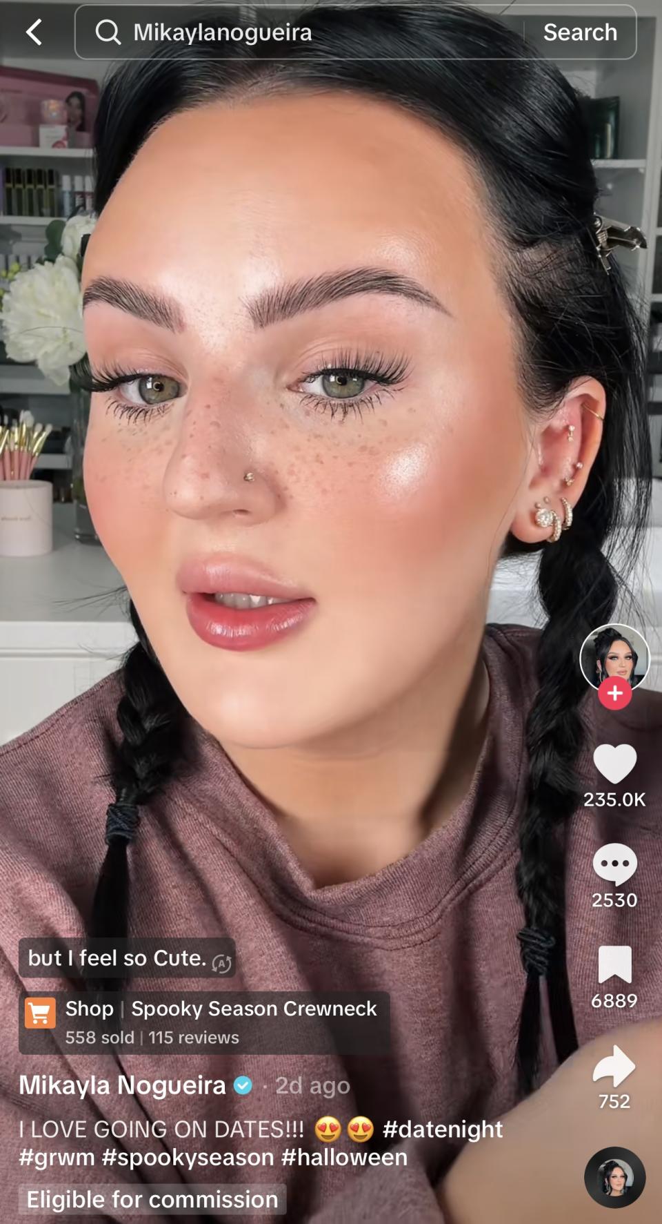 Mikayla Nogueira was one of the first TikTok creators to try out the shopping integration in the U.S.