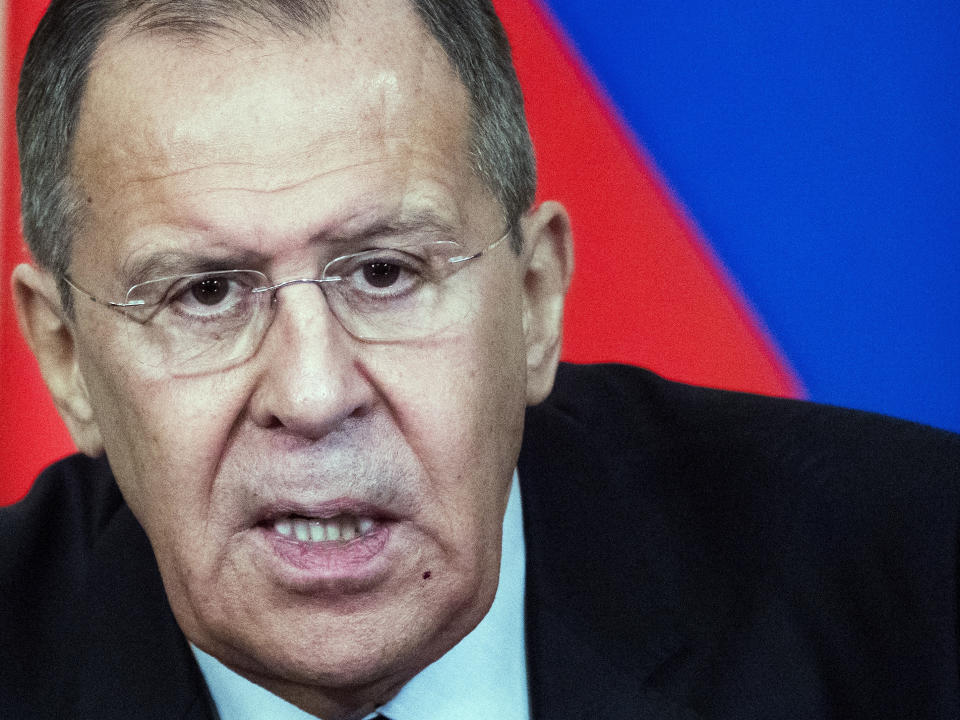 <em>Tensions – Russian Foreign Minister Sergey Lavrov also declared that East-West tensions are worse now than during the Cold War (Pictures: AP)</em>