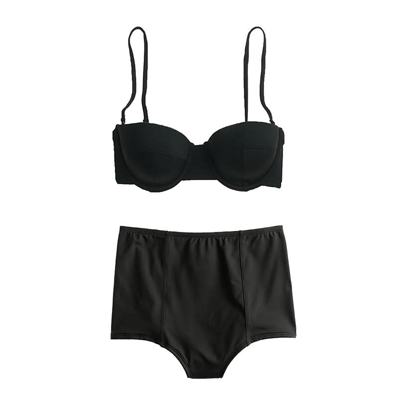 <a rel="nofollow noopener" href="https://www.jcrew.com/p/womens_category/swim2/solids/underwire-bikini-top-in-italian-matte/F9701" target="_blank" data-ylk="slk:Underwire Bikini Top, J. Crew, $56;elm:context_link;itc:0;sec:content-canvas" class="link ">Underwire Bikini Top, J. Crew, $56</a><a rel="nofollow noopener" href="https://www.jcrew.com/p/womens_category/swim2/solids/highwaisted-bikini-bottom-in-italian-matte/G1057" target="_blank" data-ylk="slk:High-Waisted Bikini Bottom, J. Crew, $54;elm:context_link;itc:0;sec:content-canvas" class="link ">High-Waisted Bikini Bottom, J. Crew, $54</a>