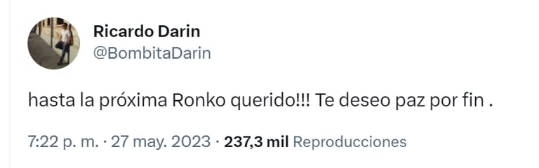 Ricardo Darín despidió a su perro Ronko