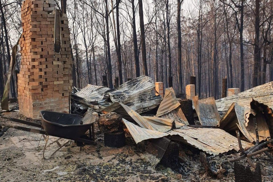 A house burnt down at Macksville.