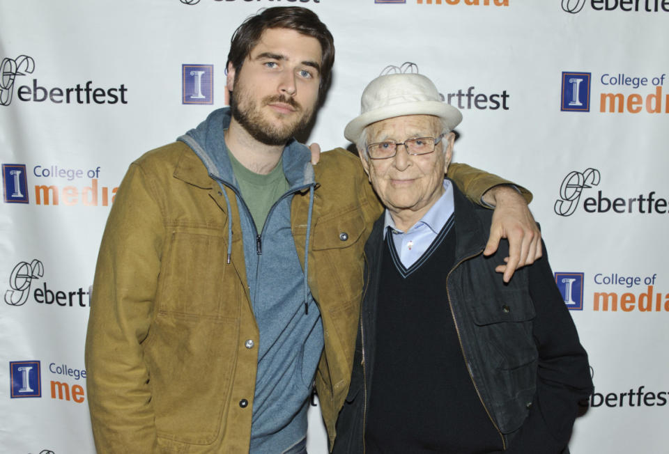 Ben Lear and Norman Lear appear on day 3 of Ebertfest 2017 on April 22, 2017, in Champaign, Illinois. <p>Timothy Hiatt/Getty Images</p>