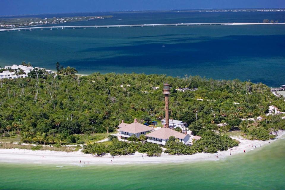 Aerial view of Sanibel Island, Florida