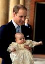 <p>At his christening.</p>