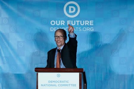 Tom Perez addresses the audience after being elected Democratic National Chair during the Democratic National Committee winter meeting in Atlanta, Georgia. February 25, 2017. REUTERS/Chris Berry