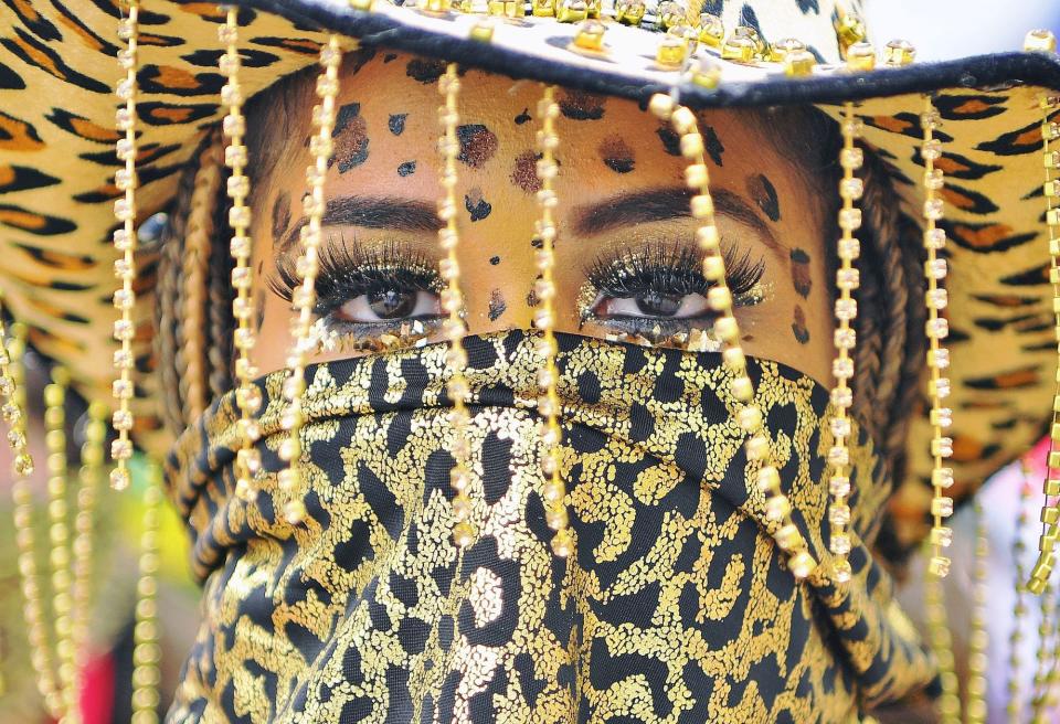 Carnival cheetah woman
