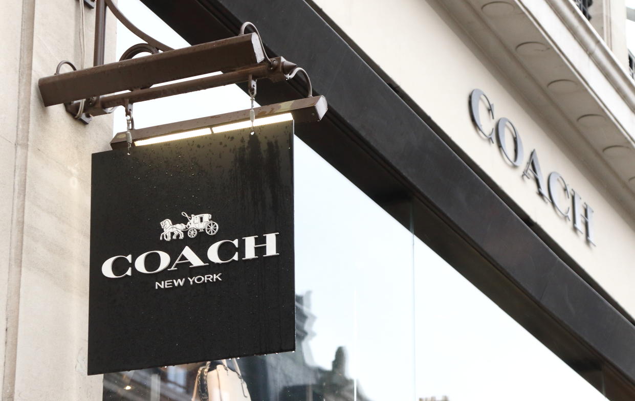 LONDON, UNITED KINGDOM - 2019/01/27: Coach store and brand logo seen in London. (Photo by Keith Mayhew/SOPA Images/LightRocket via Getty Images)