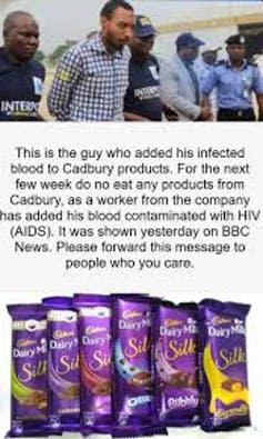 <span class="caption">This is a hoax.</span> <span class="attribution"><a class="link " href="https://www.google.co.uk/search?q=cadbury+hoax&source=lnms&tbm=isch&sa=X&ved=0ahUKEwjO0Mn6ltzfAhULEVAKHQcvCycQ_AUIECgD&cshid=1546881627288000&biw=1920&bih=874#imgrc=Eg4-pPrq9dQilM:" rel="nofollow noopener" target="_blank" data-ylk="slk:Factcrescendo.com;elm:context_link;itc:0;sec:content-canvas">Factcrescendo.com</a></span>