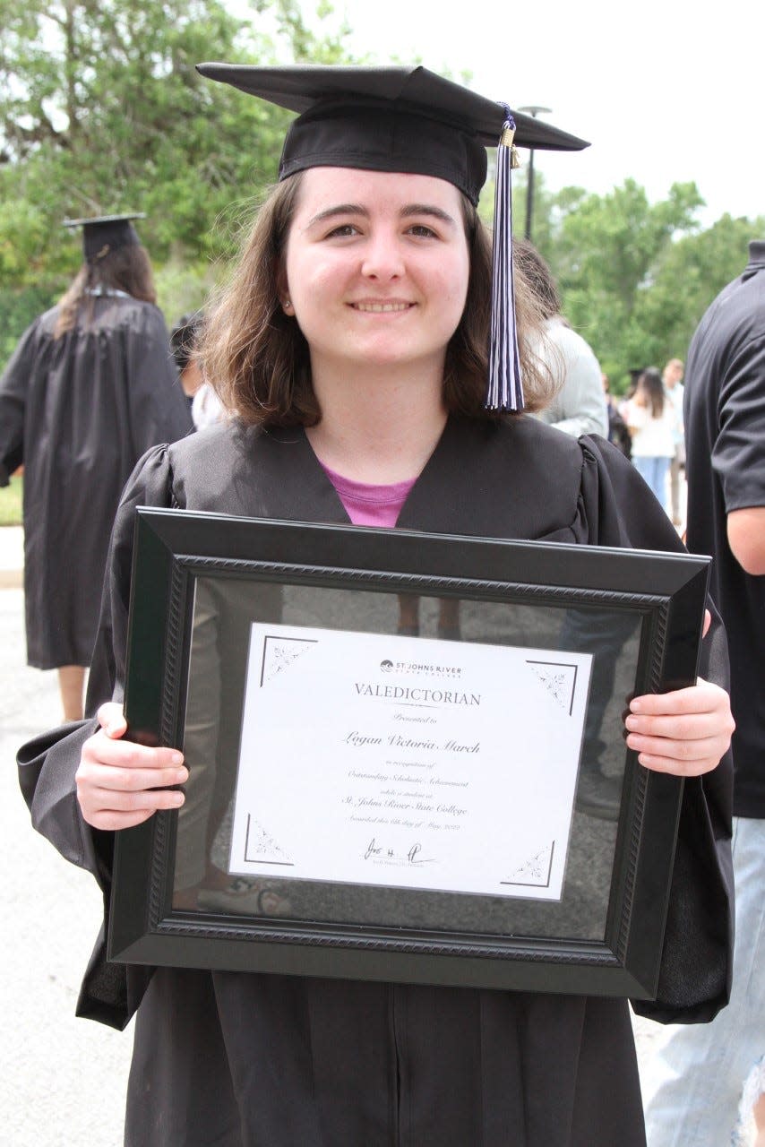 Logan March, valedictorian for St. Johns River State College Class of 2022.